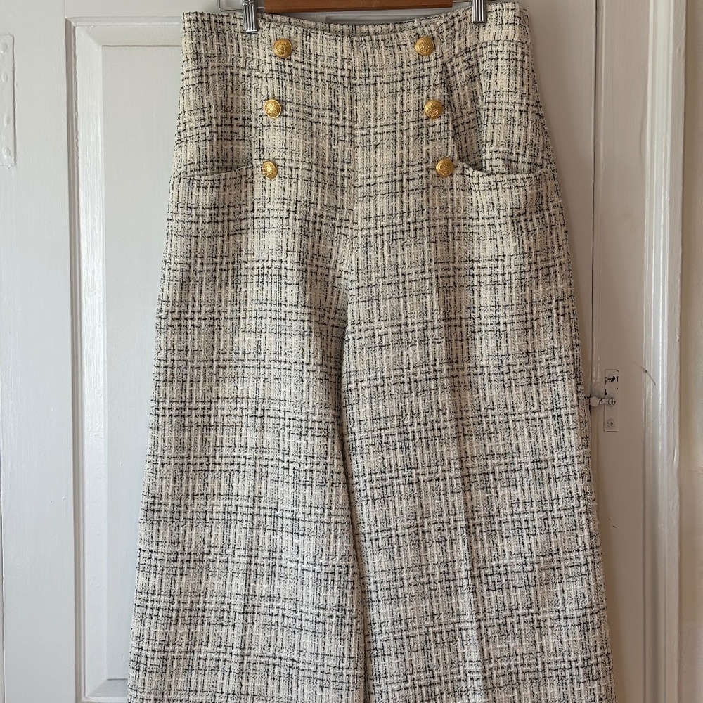 Zara Tweed Sailor Pants